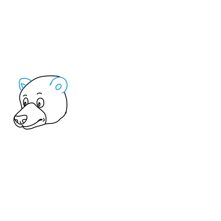 Hướng dẫn cách vẽ chú gấu đơn giản và đẹp cho bé - Bước 3