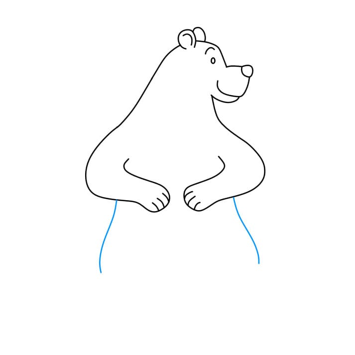 Hướng dẫn cách vẽ chú gấu thân thiện và hiền lành cho bé - Bước 5