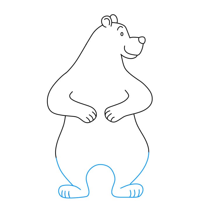 Hướng dẫn cách vẽ chú gấu thân thiện và hiền lành cho bé - Bước 6