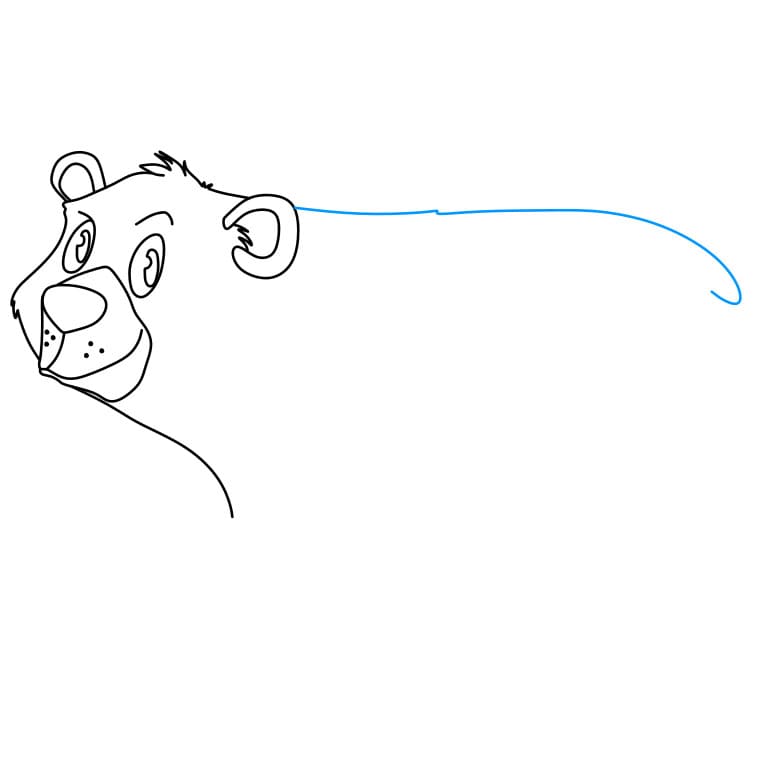 Hướng dẫn cách vẽ chú gấu vui tính và đáng yêu cho bé - Bước 4