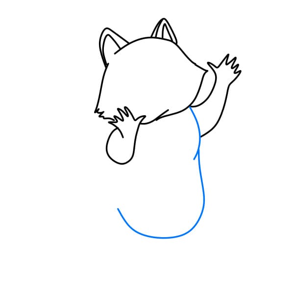 Hướng dẫn vẽ con gấu mèo đơn giản và đẹp cho bé - Bước 4