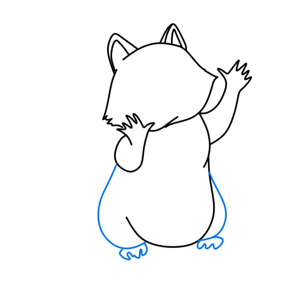 Hướng dẫn vẽ con gấu mèo đơn giản và đẹp cho bé - Bước 5