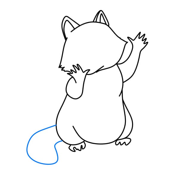 Hướng dẫn vẽ con gấu mèo đơn giản và đẹp cho bé - Bước 6