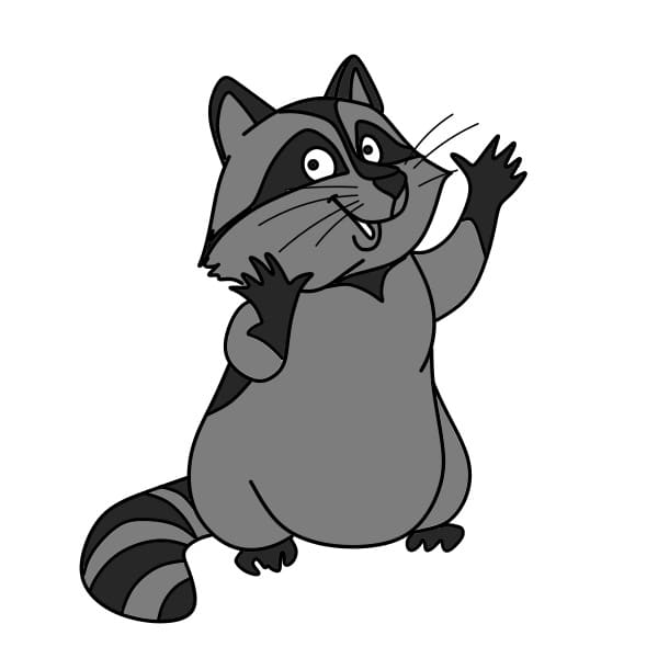 Hướng dẫn vẽ con gấu mèo đơn giản và đẹp cho bé - Bước 9