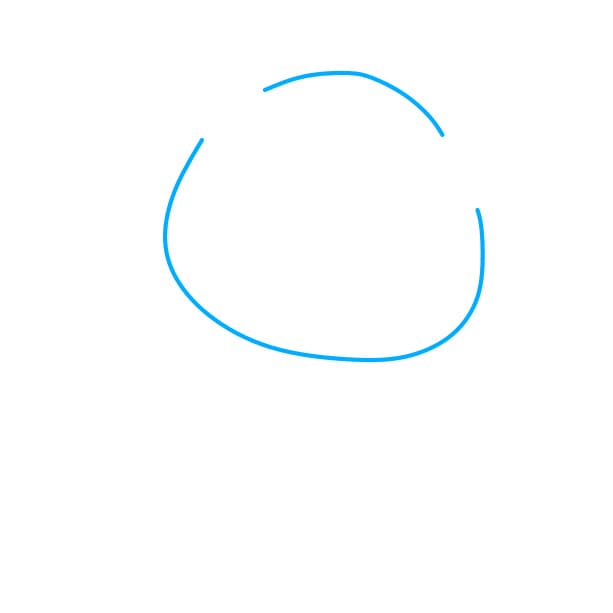 Hướng dẫn vẽ chú hổ dễ thương - Bước 1