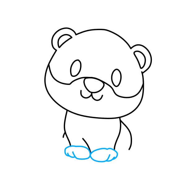 Hướng dẫn vẽ chú hổ dễ thương - Bước 5