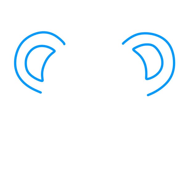 Hướng dẫn vẽ chú hổ ngây thơ - Bước 1