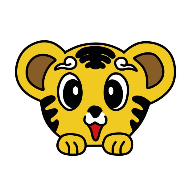 Hướng dẫn vẽ chú hổ ngây thơ - Bước 6