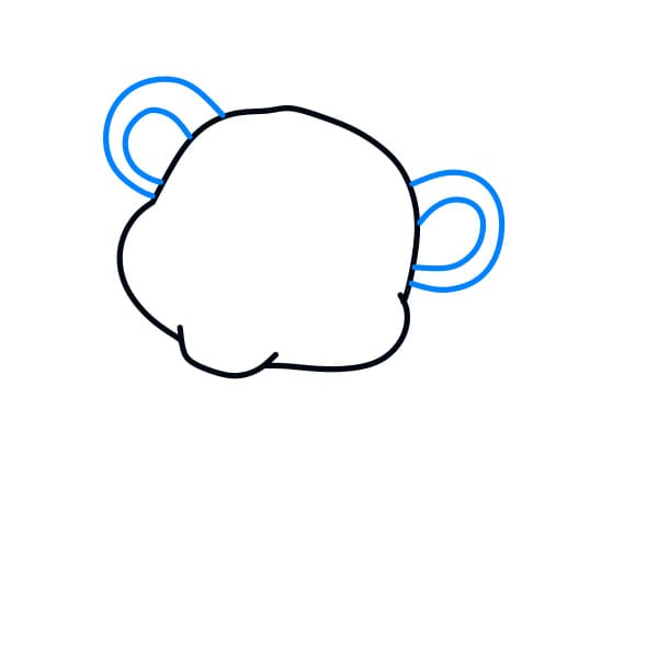 Hướng dẫn vẽ chú hổ đơn giản - Bước 2