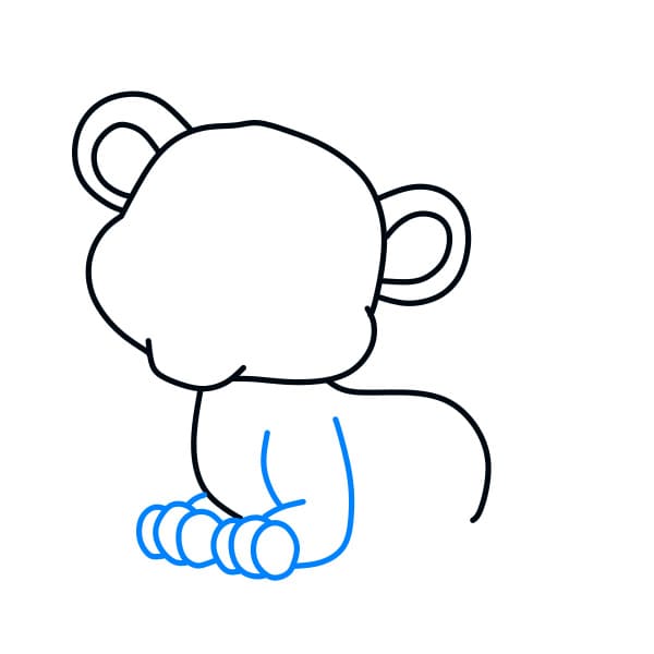 Hướng dẫn vẽ chú hổ đơn giản - Bước 4