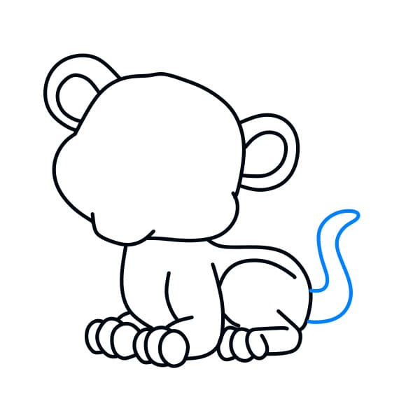 Hướng dẫn vẽ chú hổ đơn giản - Bước 5