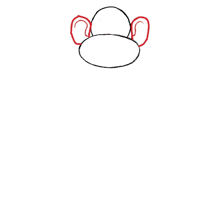 Hướng dẫn cách vẽ con khỉ đơn giản và thật đẹp cho bé - Bước 3