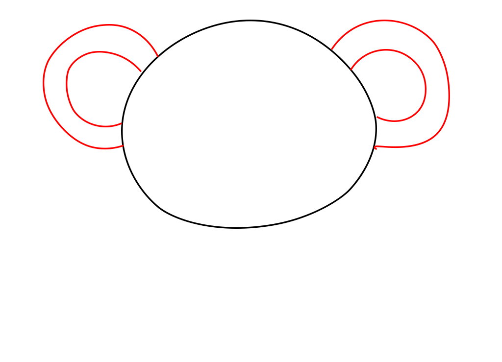 Hướng dẫn cách vẽ con khỉ siêu đáng yêu và ngộ nghĩnh cho bé - Bước 2