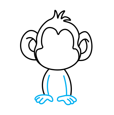 Hướng dẫn vẽ con khỉ - Bước 4