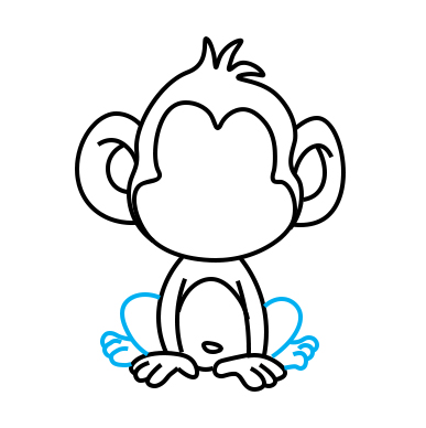 Hướng dẫn vẽ con khỉ - Bước 6