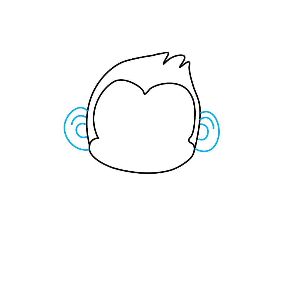 Hướng dẫn vẽ con khỉ - Bước 3