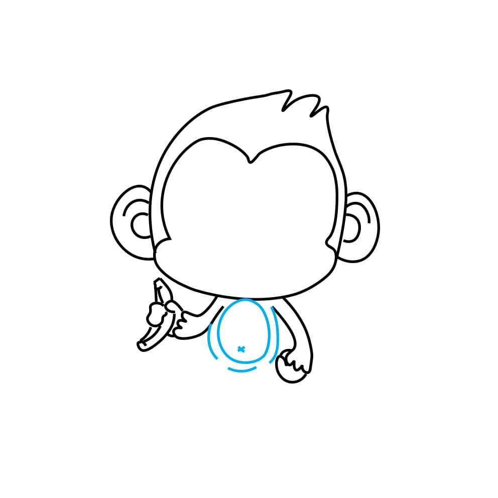 Hướng dẫn vẽ con khỉ - Bước 5