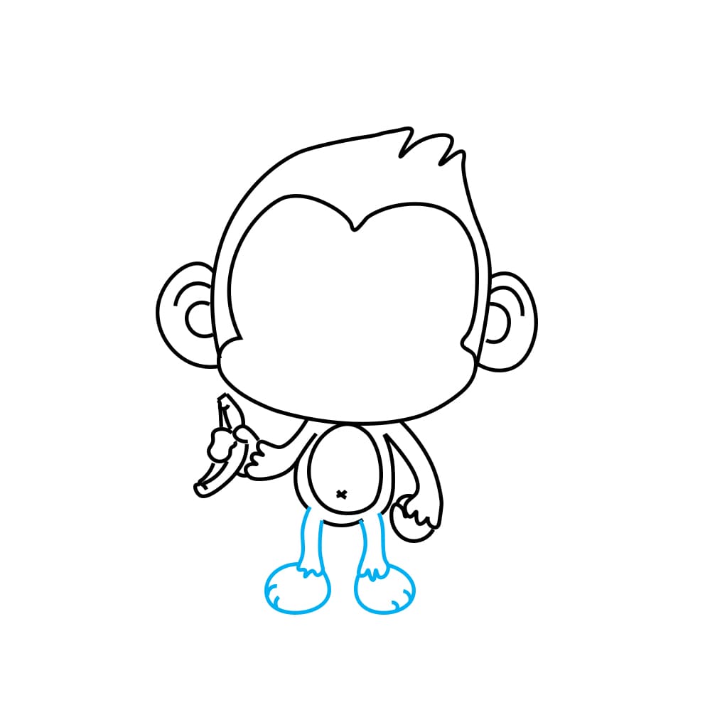 Hướng dẫn vẽ con khỉ - Bước 6