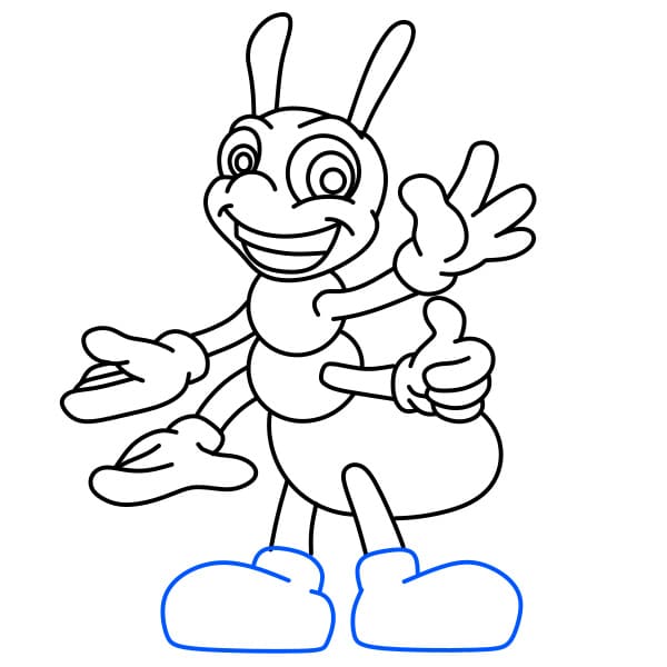 Hướng dẫn vẽ chú kiến vui nhộn - Bước 9