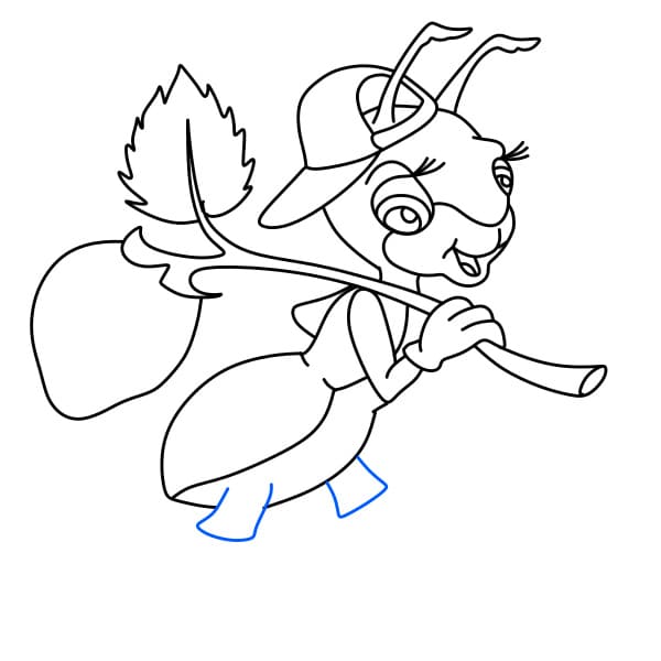 Hướng dẫn vẽ chú kiến chăm chỉ - Bước 10