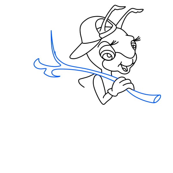 Hướng dẫn vẽ chú kiến chăm chỉ - Bước 7