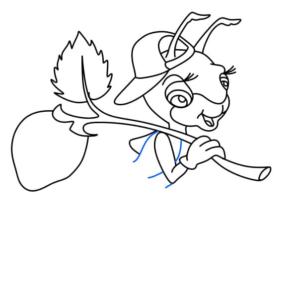 Hướng dẫn vẽ chú kiến chăm chỉ - Bước 8