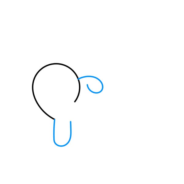 Hướng dẫn vẽ con lười đơn giản và đẹp cho bé - Bước 2