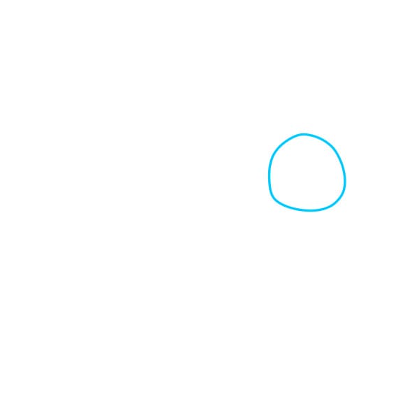 Hướng dẫn vẽ con lười đơn giản - Bước 1