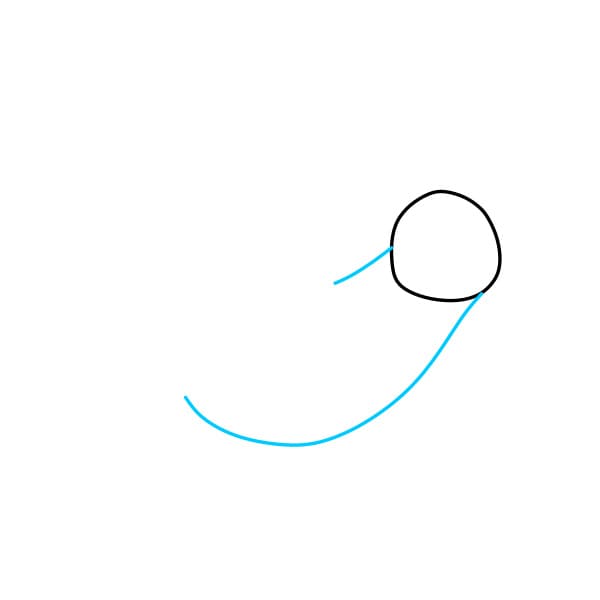 Hướng dẫn vẽ con lười đơn giản - Bước 2