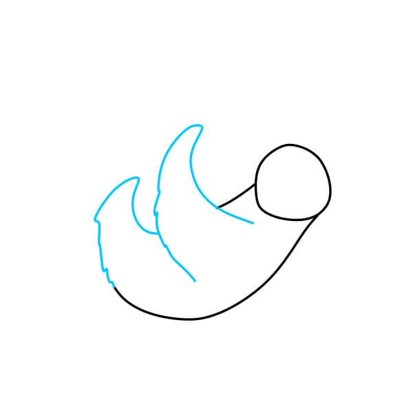 Hướng dẫn vẽ con lười đơn giản - Bước 3