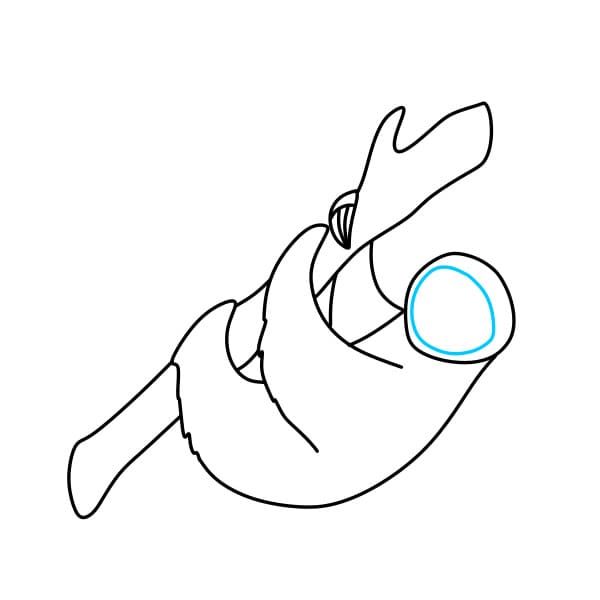 Hướng dẫn vẽ con lười đơn giản - Bước 5