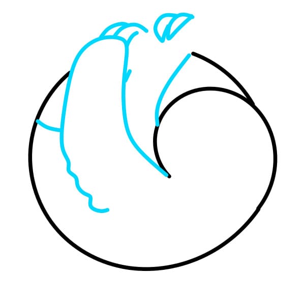 Hướng dẫn vẽ chú lười thân thiện - Bước 3