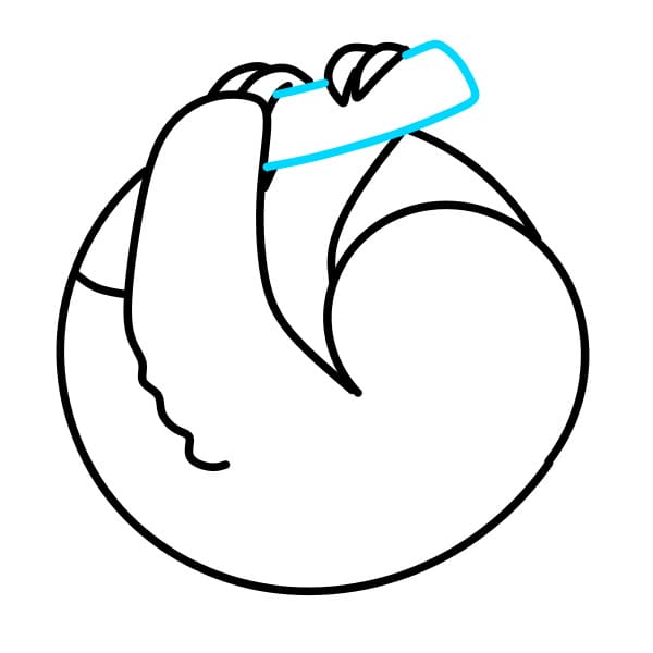 Hướng dẫn vẽ chú lười thân thiện - Bước 4