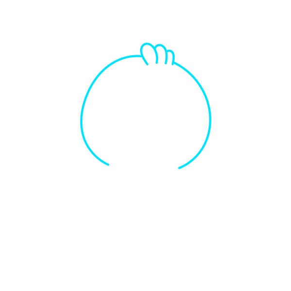 Hướng dẫn vẽ bé lười - Bước 1