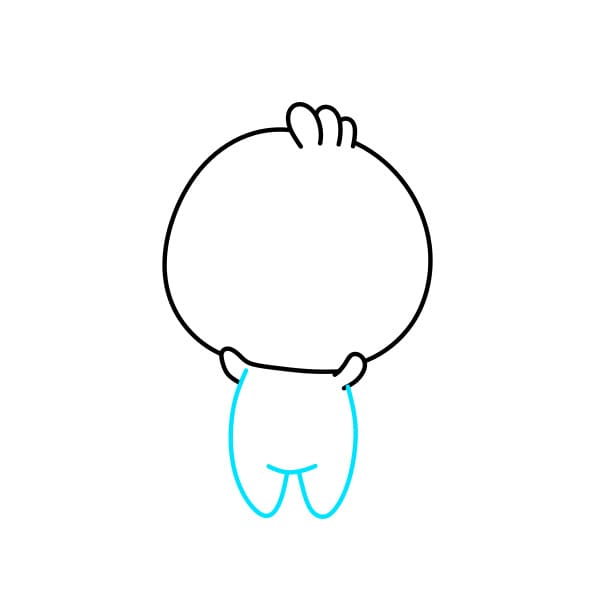 Hướng dẫn vẽ bé lười - Bước 3