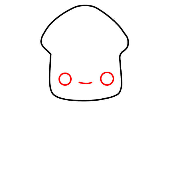 Hướng dẫn cách vẽ một Con Mực hoạt hình - Vẽ Mặt