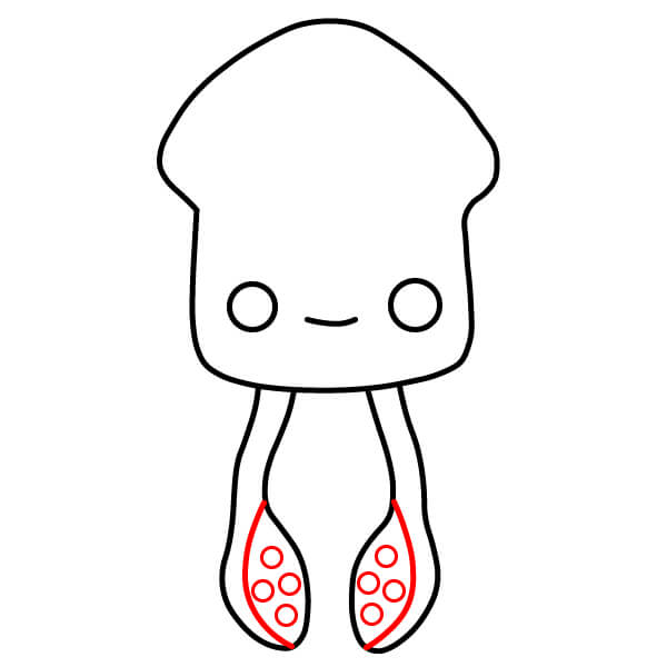 Hướng dẫn cách vẽ một Con Mực hoạt hình - Thêm Chi tiết