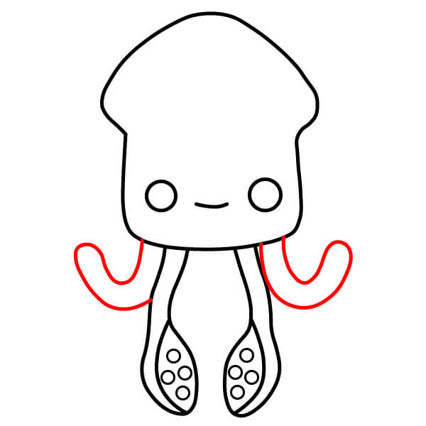 Hướng dẫn cách vẽ một Con Mực hoạt hình - Vẽ Tay