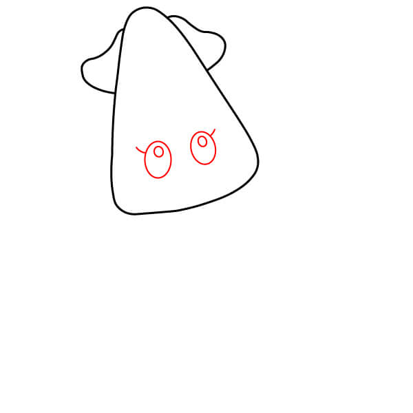 Hướng dẫn vẽ một chú mực hồng dễ thương từng bước một - Vẽ mắt