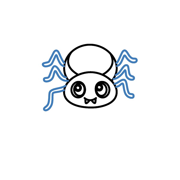 Hướng dẫn vẽ một con nhện nhỏ đáng yêu. - Bước 4