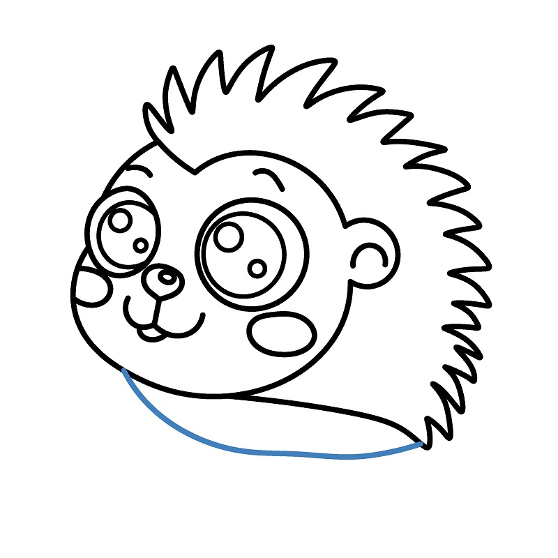 Hướng dẫn vẽ con nhím đáng yêu. - Bước 6