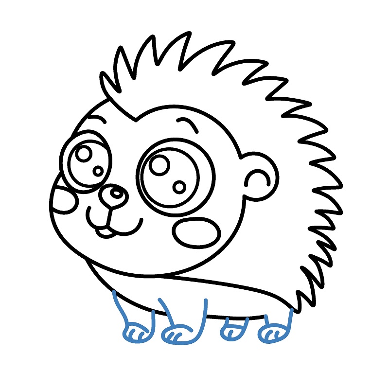 Hướng dẫn vẽ con nhím đáng yêu. - Bước 7