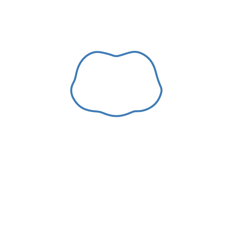 Cách vẽ con nhím hoạt hình đáng yêu. - Bước 1