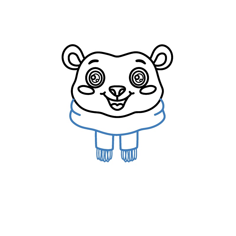 Cách vẽ con nhím hoạt hình đáng yêu. - Bước 5