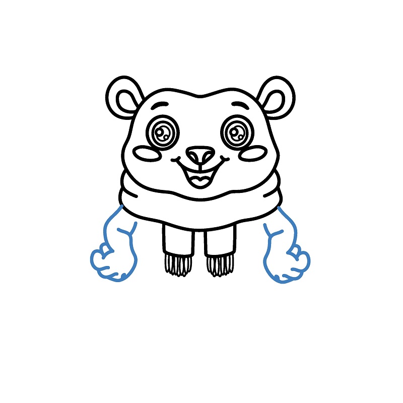 Cách vẽ con nhím hoạt hình đáng yêu. - Bước 6