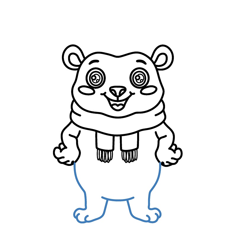 Cách vẽ con nhím hoạt hình đáng yêu. - Bước 7