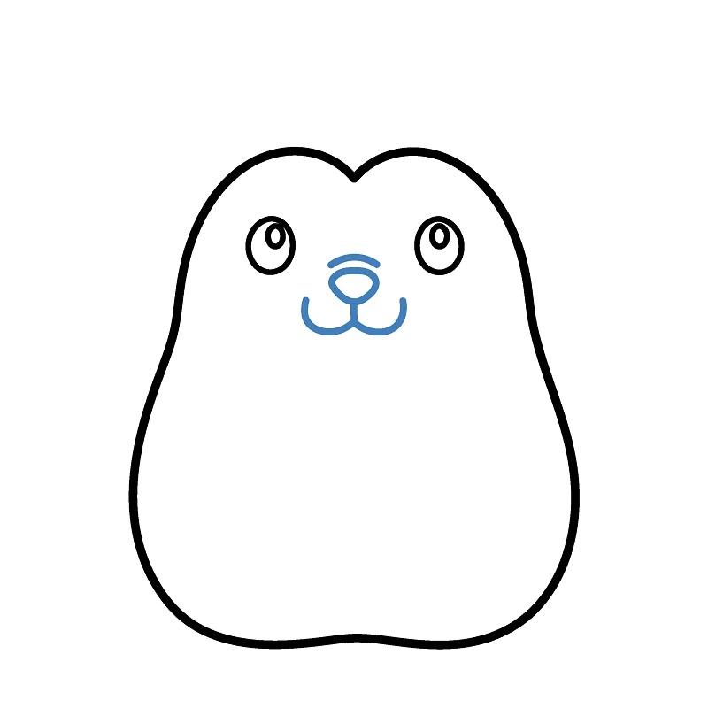 Cách vẽ con nhím đơn giản. - Bước 3