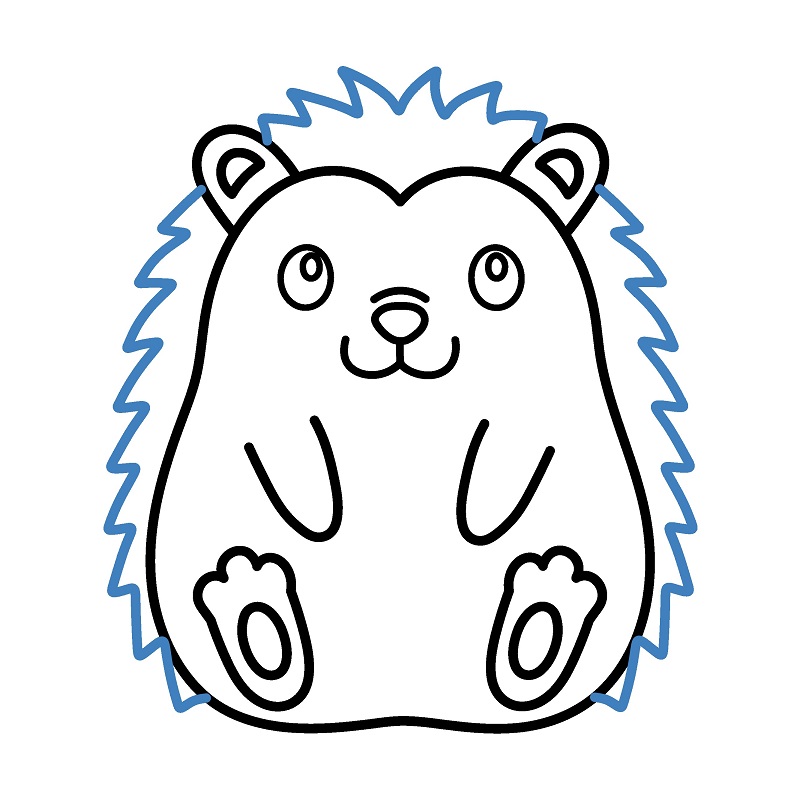 Cách vẽ con nhím đơn giản. - Bước 7