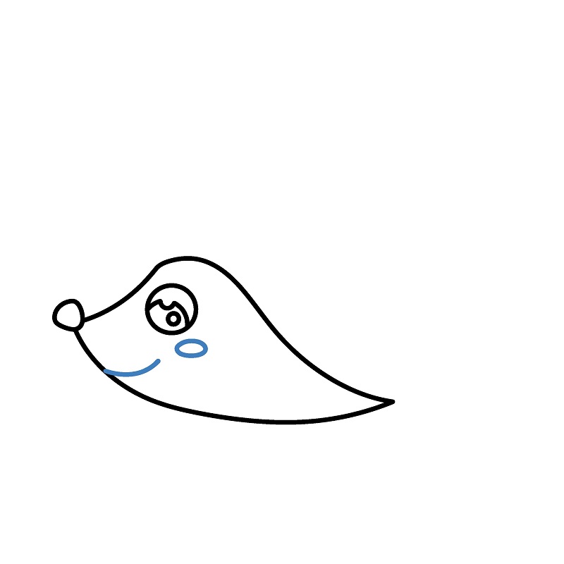 Hướng dẫn vẽ con nhím con. - Bước 4