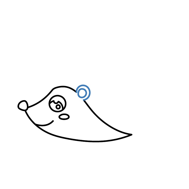 Hướng dẫn vẽ con nhím con. - Bước 5